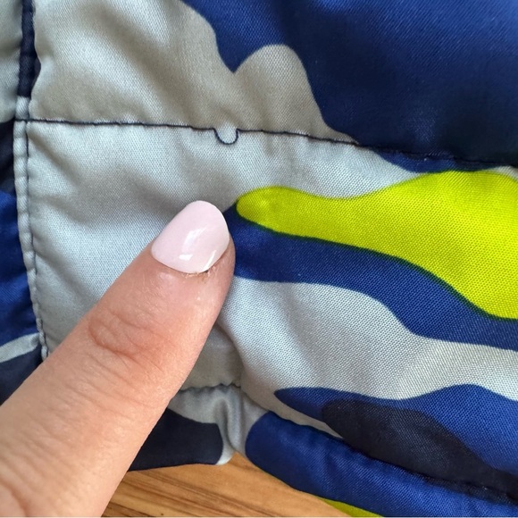 Gymboree Blue Camo Puffer Jacket Coat Hooded Full zip Baby Boy 6-12M - Picture 6 of 6